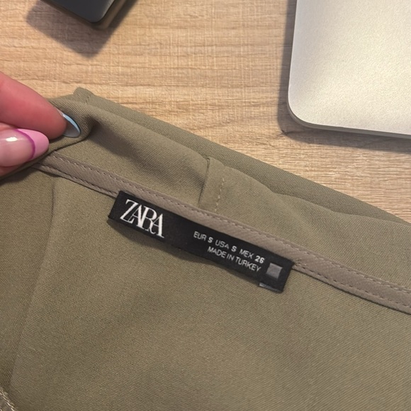 Zara Green Sporty Athletic Hooded Track Dress Size Small - Picture 8 of 9